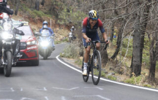 El ecuatoriano Richard Carapaz, último ganador en Peñas Blancas, en la 12ª etapa de la Vuelta Ciclista a España de 2022