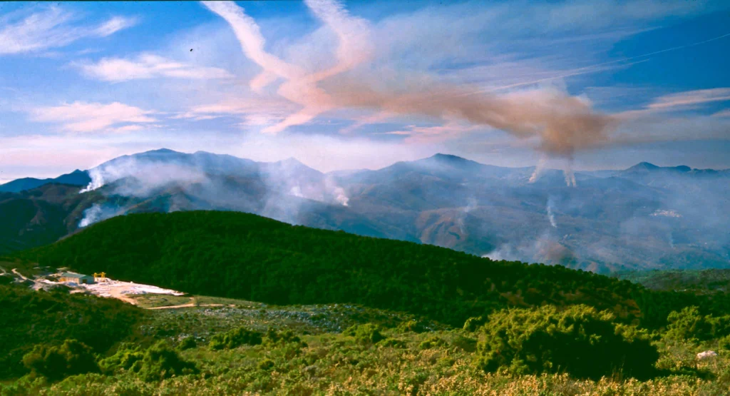 Quemas de residuos forestales en el Valle del Genal (Fotografía: Juan Terroba, enero de 2021)