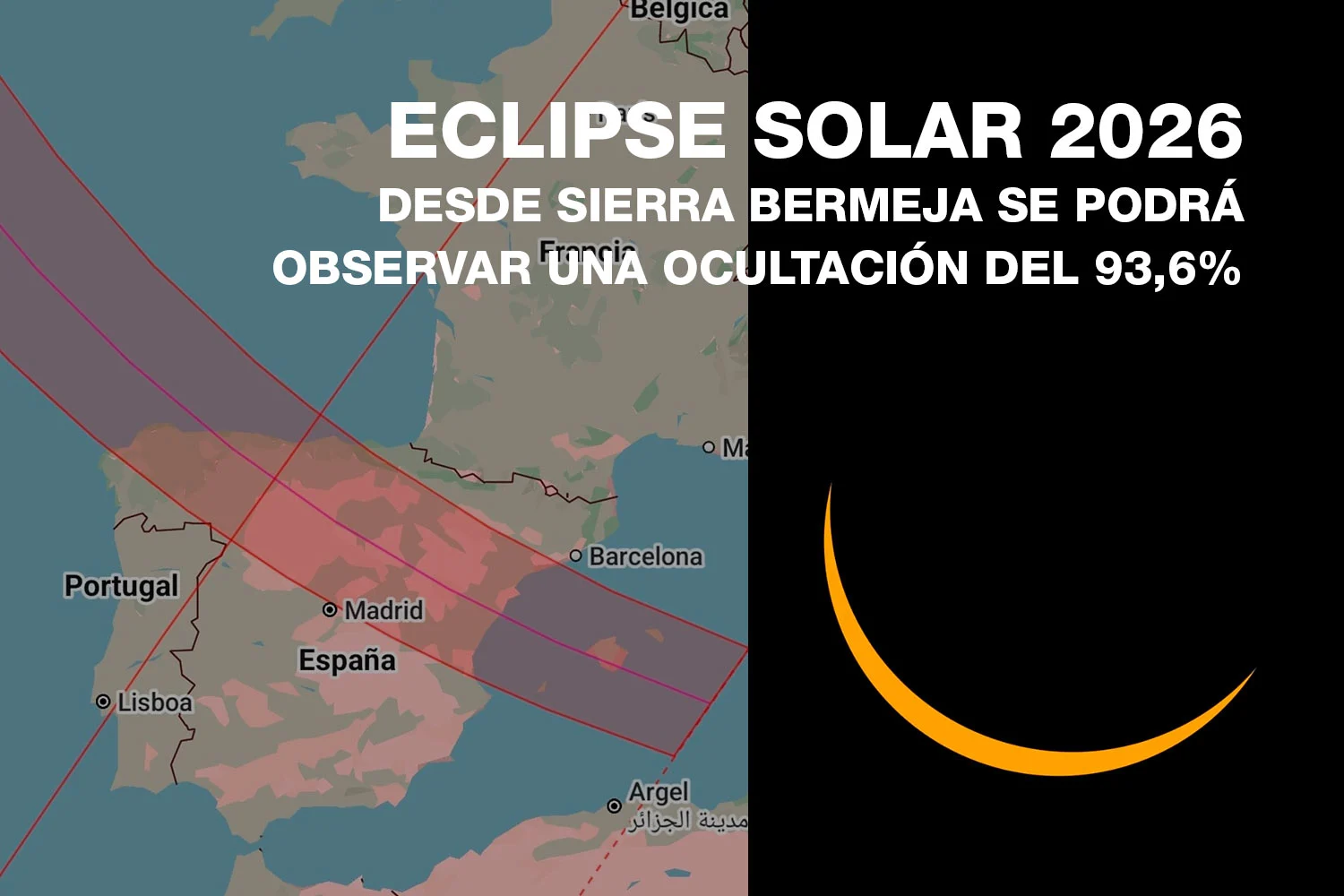 Eclipse solar 2026 desde Sierra Bermeja